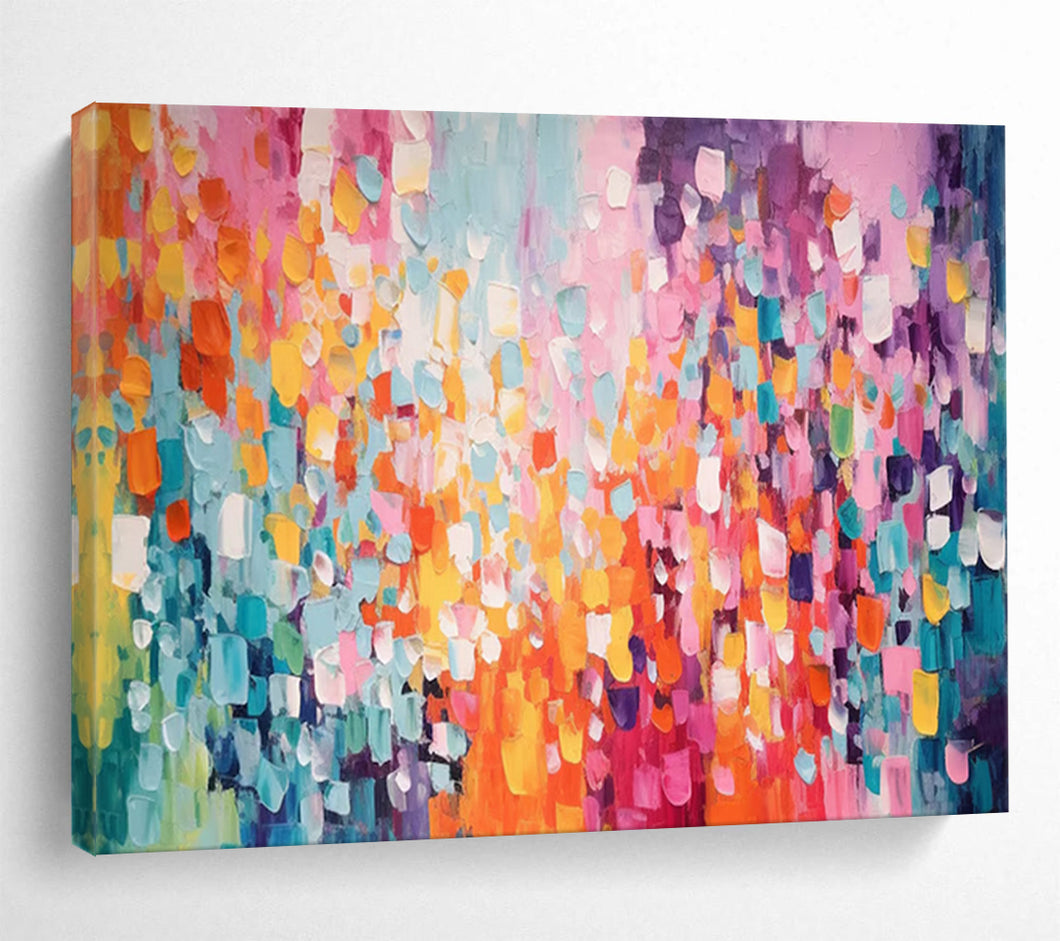 Colorful Dots Abstract Acrylic painting DLZ158