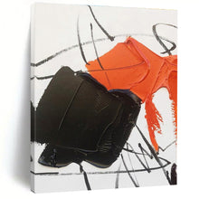 Load image into Gallery viewer, Large Bold Orange - Black Dynamic Art - Great for Creative Studio &amp; Trendy Bar Lounge LargeART0786
