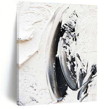 Load image into Gallery viewer, Black - White Textured Strokes Art - Perfect for Industrial - Chic Loft &amp; Zen Meditation Room LargeART0701
