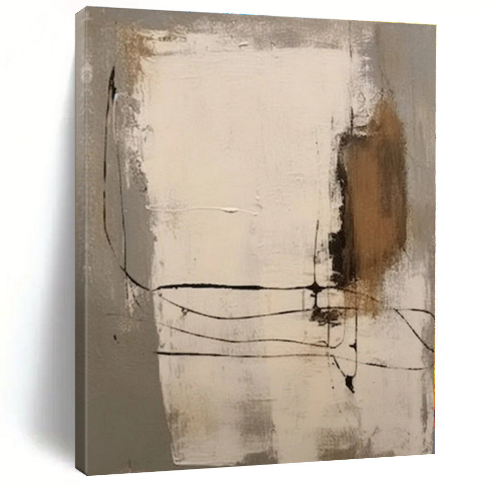 Gray - White - Black Abstract Lines Acrylic Art - Perfect for Loft & Creative Studio Decor LargeART0539