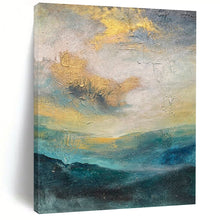 Load image into Gallery viewer, Golden - Sky Abstract Landscape Acrylic Art, Ideal for Living Room &amp; Bedroom LargeART1004

