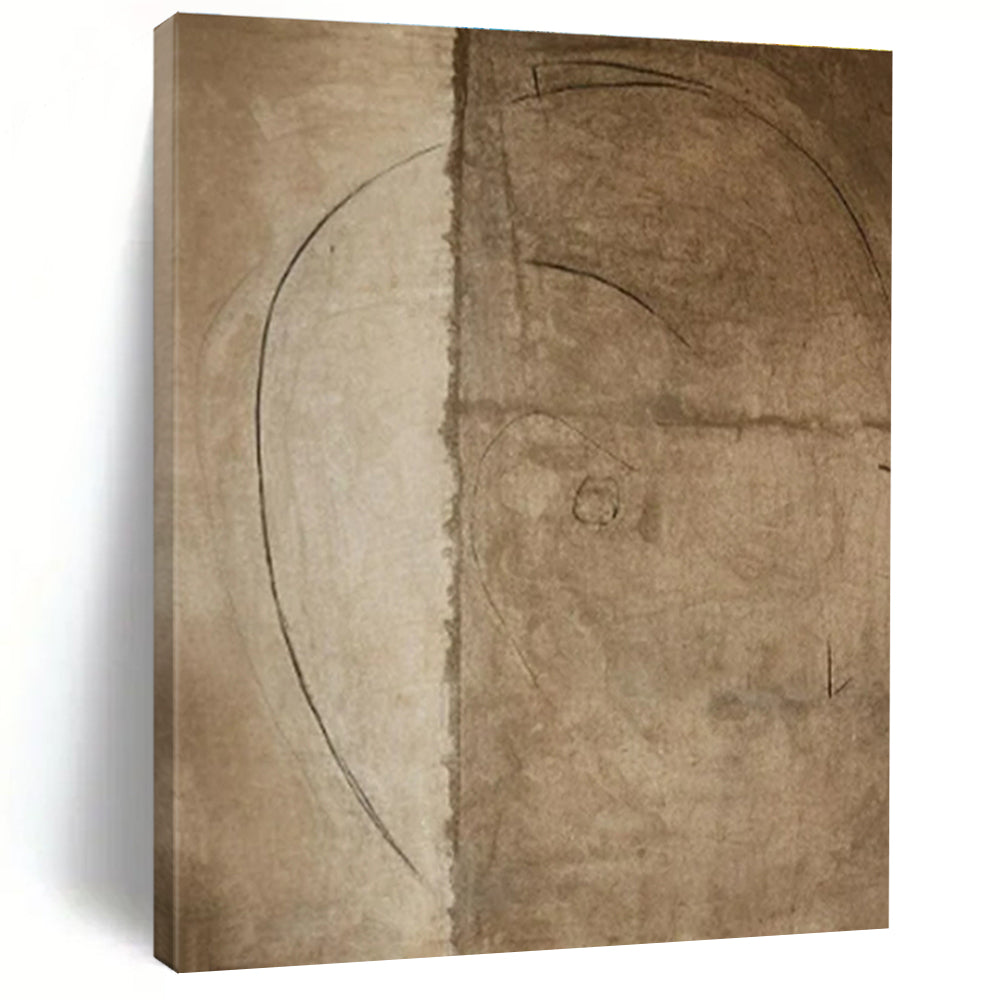 Brown Sketch on Tinted Paper Art – Perfect for Vintage - Inspired Study & Art History Gallery LargeART0708