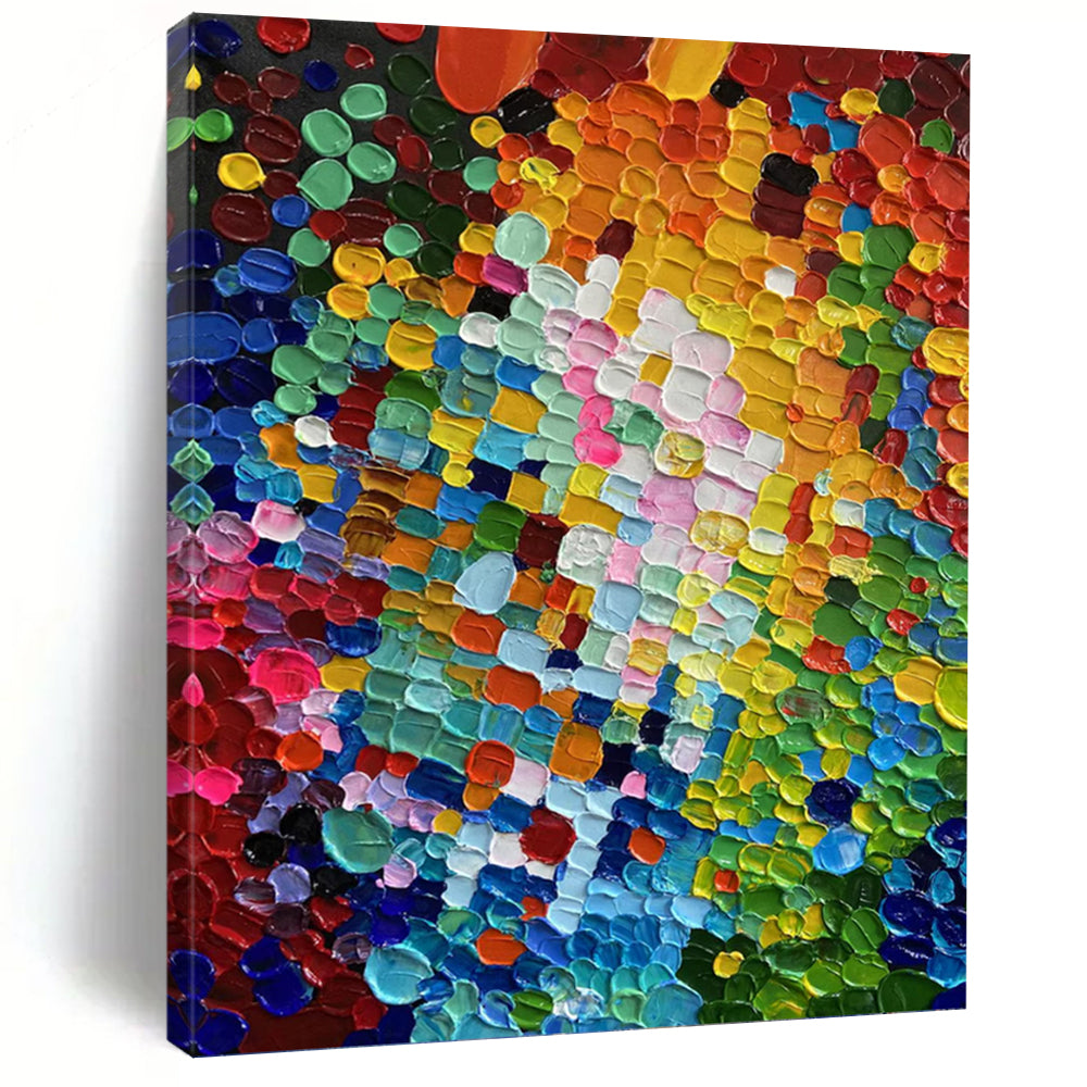 “Colorful Dot - Patterned Abstract” - Pop - Art - Inspired Art on Canvas DKH1592