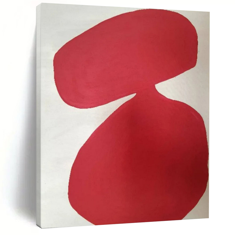 Red Curved Abstract Acrylic Art, Nice for Bold Entryway & Creative Studio LargeART0997