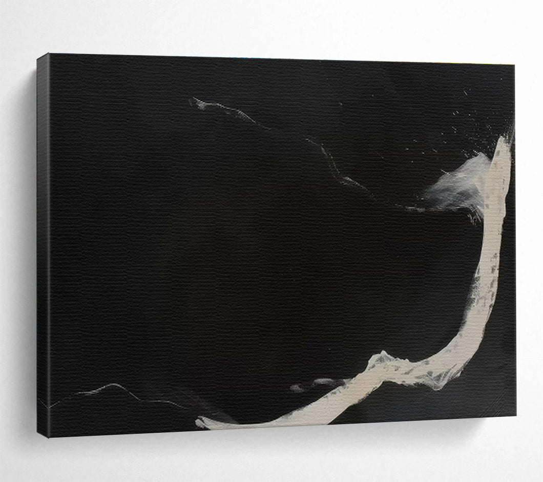 Black and White Abstract Art for Minimalist Office & Monochrome Gallery DKH142