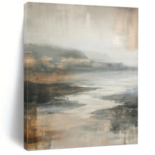 Load image into Gallery viewer, “Muted Coastal Landscape” Abstract Painting on Canvas, Serene Bedroom Decor DKH1001
