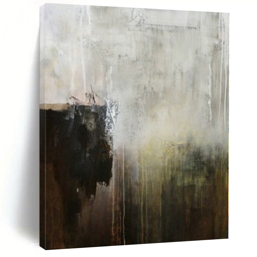 Earth - Toned Abstract Landscape Canvas Painting, Great for Rustic Living Room & Nature - Lover’s Office LargeART1151