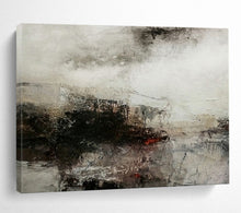 Load image into Gallery viewer, Hand - painted Gray Abstract Landscape Acrylic Art for Industrial - Style Lounges LargeART1676
