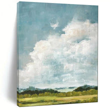 Load image into Gallery viewer, Blue and Green Cloudscape Abstract Painting, Suited for Country - Style Living Room &amp; Creative Studio LargeART1878
