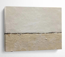 Load image into Gallery viewer, Minimalist Beige - White Abstract Painting On Canvas DKH452
