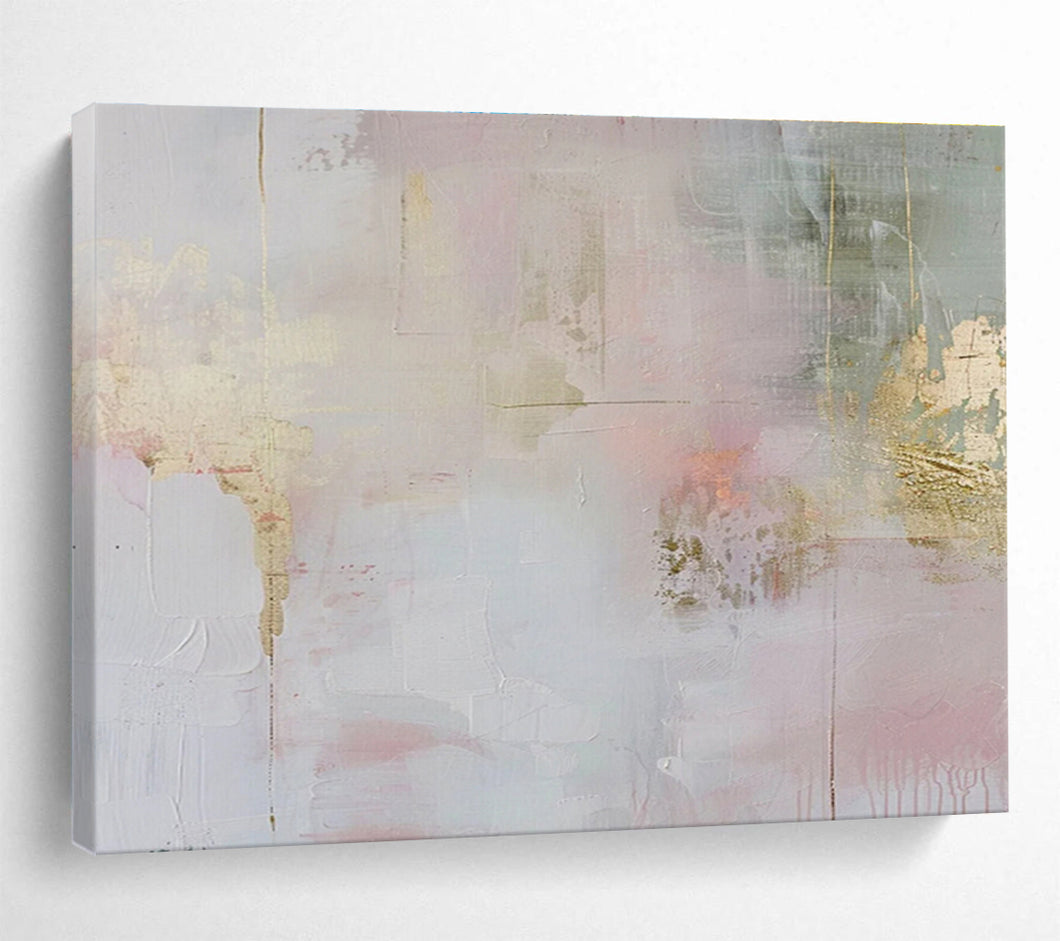 Soft - Toned Gold - Accent Abstract Canvas Painting DKH484