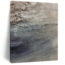 Load image into Gallery viewer, Hand - painted Oversized Gray - Blue Textured Abstract Acrylic Art for Industrial - Style Studies LargeART0115

