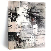 Load image into Gallery viewer, “Monochrome Urban Texture” – Shades of gray, white, black, layered abstract forms DTP392
