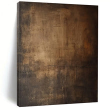 Load image into Gallery viewer, Dark Brown Textured Abstract Art for Industrial - style Restaurant &amp; Rustic Home Library LargeART0944
