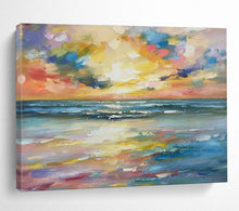 Load image into Gallery viewer, Colorful Sunset Sea Abstract Art for Eclectic Home &amp; Lively Beach Bar DKH117
