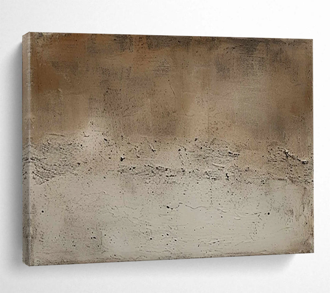 “Neutral Textured Abstract” - Minimalist Abstract Acrylic, Fits Industrial - Style Loft and Art Studio DLZ255