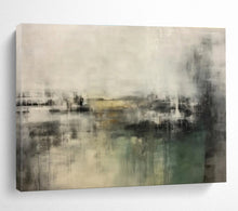 Load image into Gallery viewer, Gray and Green Abstract Painting for Calm Living Room &amp; Art - Themed Spa DKH319
