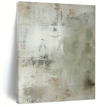 Load image into Gallery viewer, Light Green - Gray Abstract Painting, Perfect for Airy Living Room &amp; Calming Reading Nook LargeART1358
