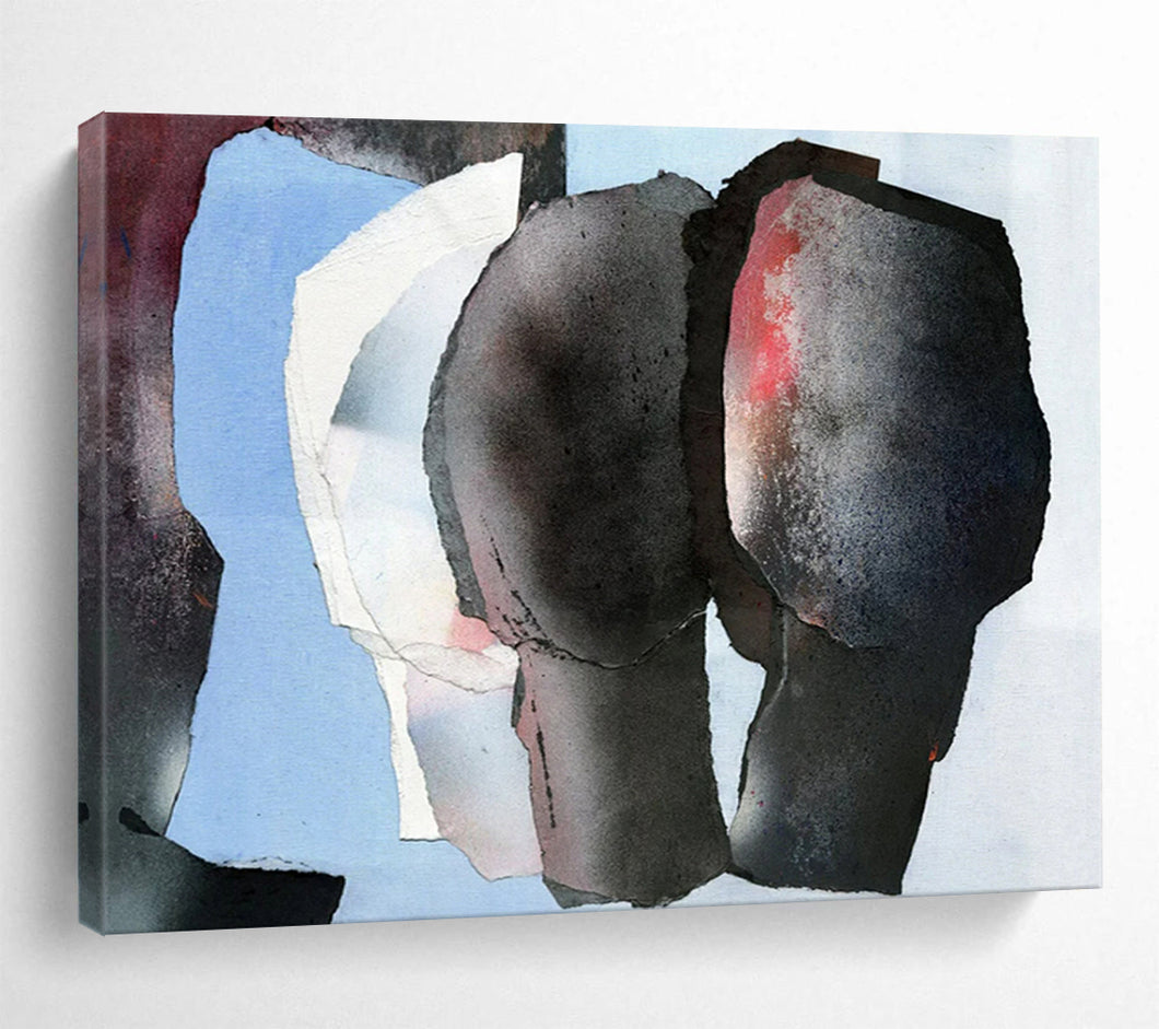 Hand - painted Large - scale Collaged Colorful Shapes Acrylic Art for Creative Studios LargeART1782
