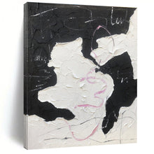 Load image into Gallery viewer, Custom Large Black, White, and Pink Textured Art - Great for Edgy Bedroom &amp; Avant - Garde Café LargeART0773
