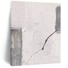 Load image into Gallery viewer, “White Cracks” – Gray blocks, dark line, textured white background with cracks DTP363
