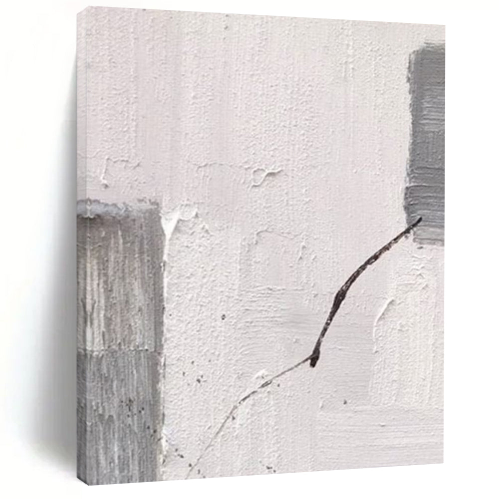 “White Cracks” – Gray blocks, dark line, textured white background with cracks DTP363