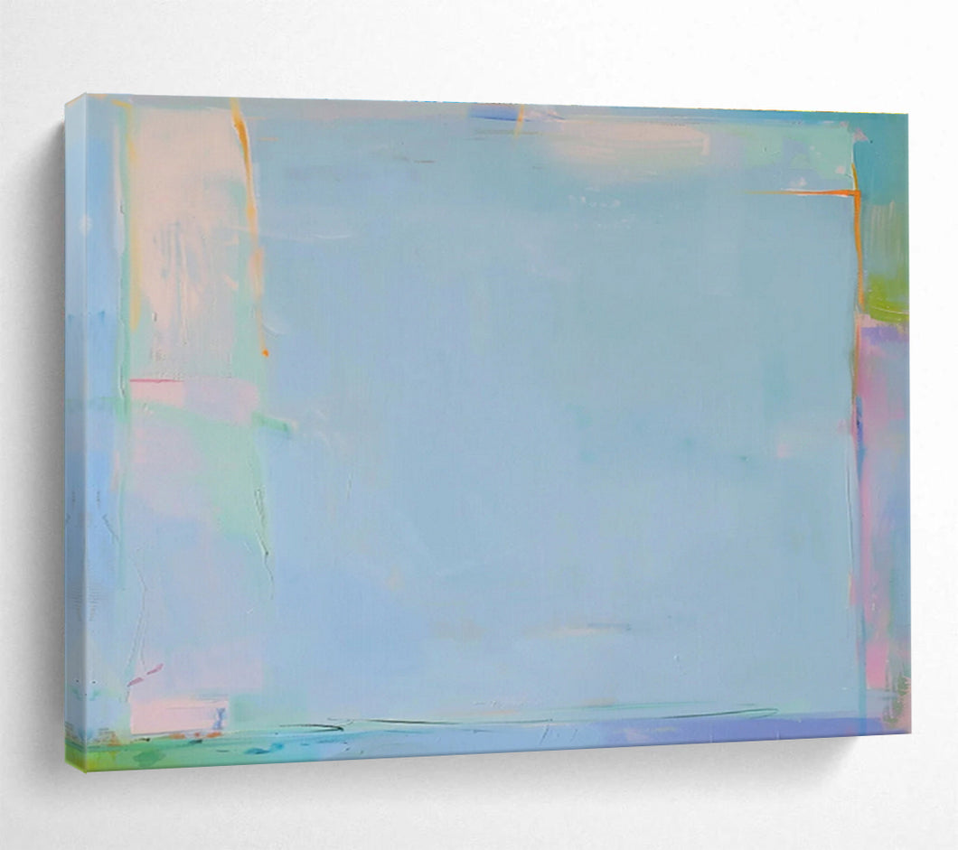 Soft - Toned Minimalist Abstract Canvas Painting DKH492