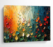 Load image into Gallery viewer, Colorful Flower Field Abstract Painting on Canvas - “Sunset Garden” DKH687
