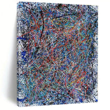 Load image into Gallery viewer, Colorful Drip Abstract Canvas Painting, Suited for Creative Studio &amp; Vibrant Café LargeART1316
