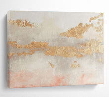 Load image into Gallery viewer, Gold - Accented Abstract Landscape Painting On Canvas DKH440
