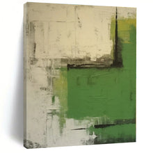 Load image into Gallery viewer, Oversized Green - Gray Abstract Composition Art for Nature - Inspired Living Room &amp; Creative Studio LargeART0531
