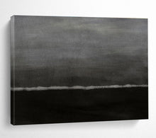 Load image into Gallery viewer, Monochrome Horizon Abstract Painting on Canvas - “Dusk’s Whisper” DKH598
