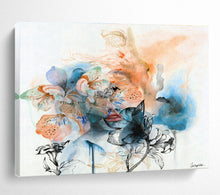 Load image into Gallery viewer, Ethereal Floral Portrait Abstract Painting on Canvas DKH536
