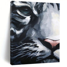 Load image into Gallery viewer, “Expressive Tiger Close - Up” - Dynamic Animal Portrait on Canvas DKH1454
