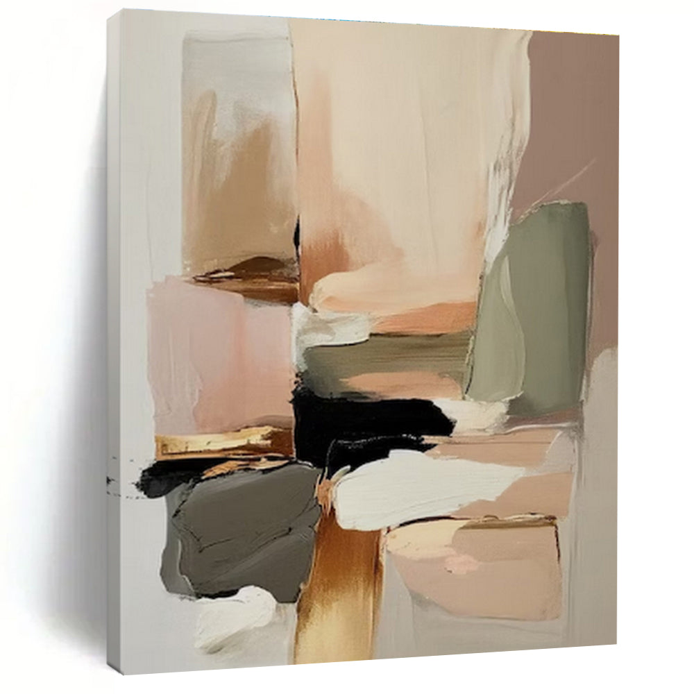 Large Soft Color Block Abstract - Great for Bohemian Bedroom & Wellness Studio LargeART0736