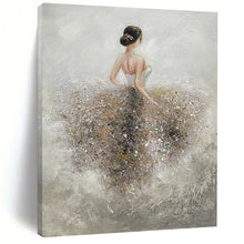 Load image into Gallery viewer, Impressionistic Abstract Ballerina Art, Soft - Toned Floral Painting for Ballet Studio &amp; Romantic Bedroom LargeART2208
