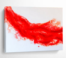 Load image into Gallery viewer, Bold Red Abstract Painting on Canvas DKH568
