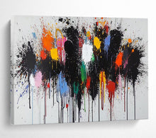 Load image into Gallery viewer, Vibrant Splatter Chaos Large - Scale Hand - painted Abstract Acrylic Art DLZ193
