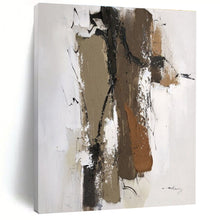 Load image into Gallery viewer, Large - Scale Earth - Toned Textured Abstract Painting - Ideal for Rustic Living Room &amp; Art Gallery Display LargeART0794
