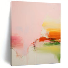 Load image into Gallery viewer, “Pink - Orange Abstract Drip Painting” Abstract Painting on Canvas, Vibrant Wall Art DKH991
