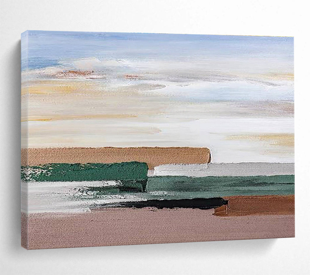 Minimalist Abstract Painting on Canvas - “Serene Horizons” DKH788