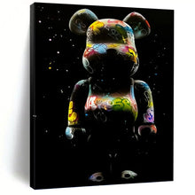 Load image into Gallery viewer, “Colorful Graffiti Bear” - Pop - Art Inspired Art on Canvas DKH1619
