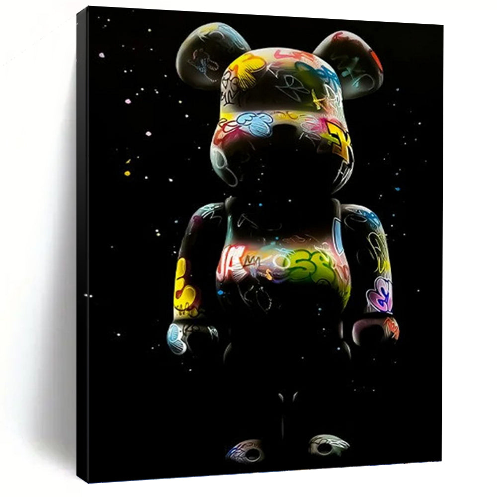 “Colorful Graffiti Bear” - Pop - Art Inspired Art on Canvas DKH1619