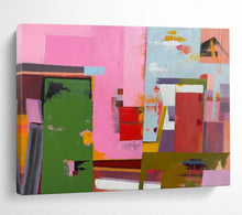 Load image into Gallery viewer, Pink - Dominant Geometric Abstraction Abstract acrylic painting DLZ013
