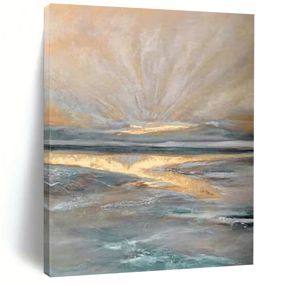 Ethereal Coastal Sunrise – Soft Oil Landscape DTP264