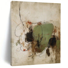 Load image into Gallery viewer, Abstract Green and Black Swirl Acrylic Art - Suited for Nature - lover’s Study &amp; Eclectic Bedroom LargeART0569
