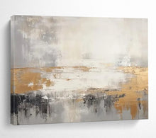 Load image into Gallery viewer, Gray and Gold Abstract Horizon Abstract acrylic painting DLZ108
