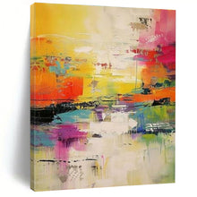 Load image into Gallery viewer, Vibrant Abstract Reflections Art - Great for Rooftop Lounge &amp; Creative Writing Studio LargeART0699
