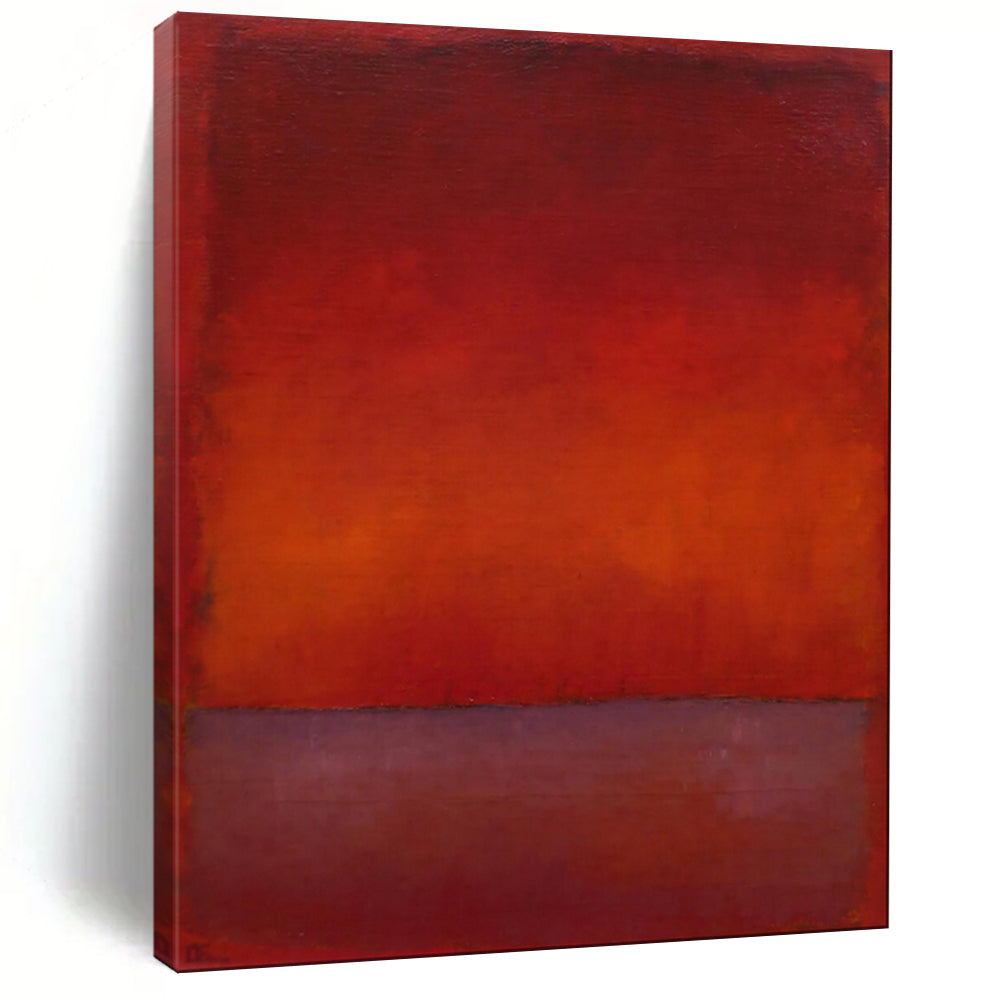 Red & Orange Abstract Gradient Painting, Ideal for Warm - Toned Living Room & Cozy Fireplace Nook LargeART1946