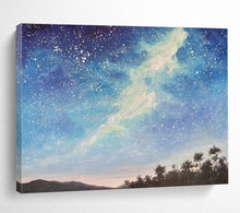 Load image into Gallery viewer, Starry Sky Landscape Abstract Painting for Nature - Lover’s Bedroom &amp; Cosy Reading Nook DKH114
